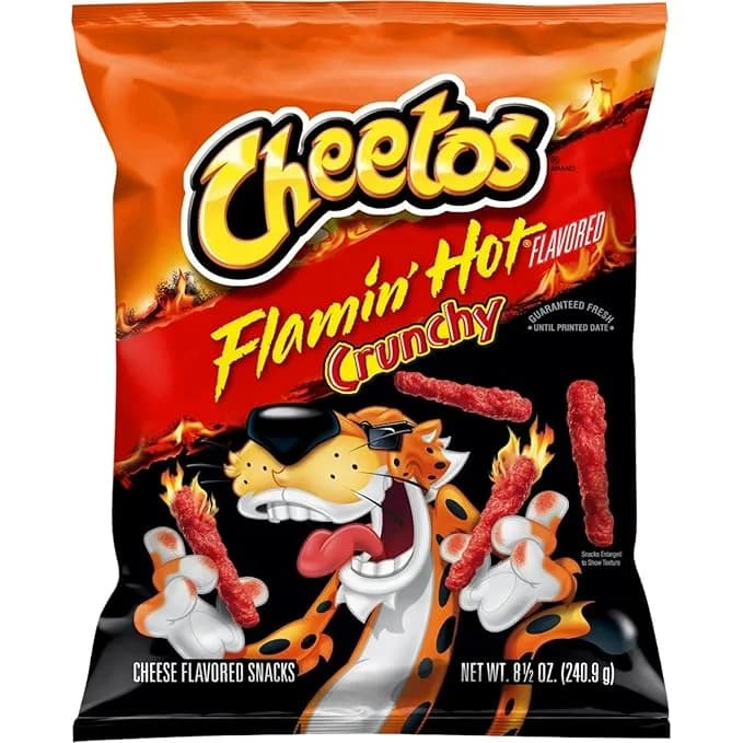 Cheetoss Flamin Hot Crunchy Cheese